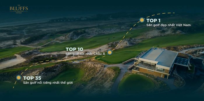 Sân golf The Bluffs cạnh biệt thự Ixora Hồ Tràm